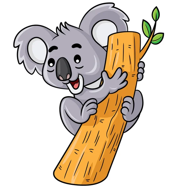 Kartun Koala Cute - Stok Vektor