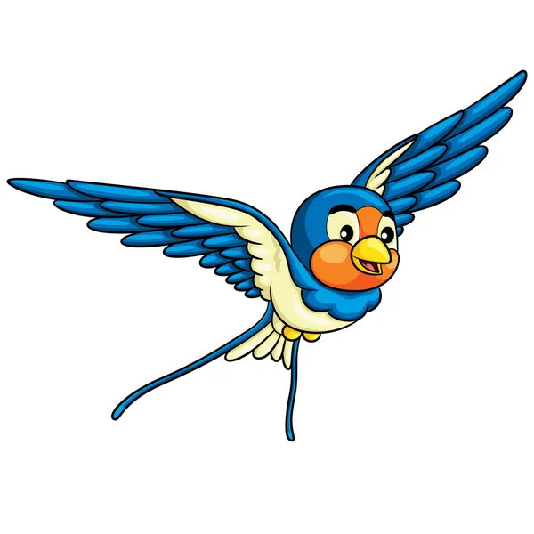 Svälj fågel Cartoon — Stock vektor