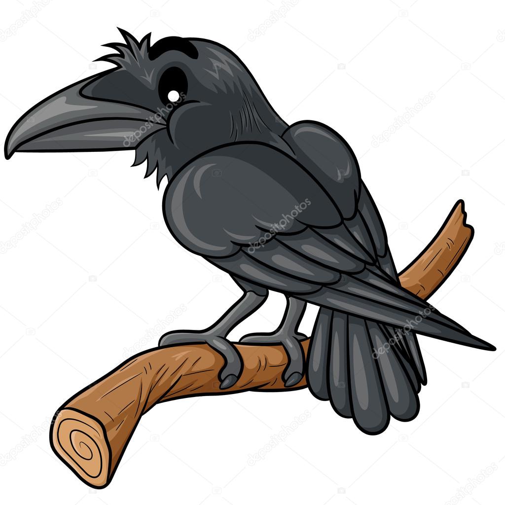 Raven Cute Cartoon