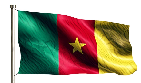 Národní vlajka Kamerunu — Stock fotografie