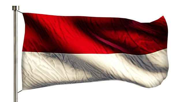 Bendera Nasional Monako Indonesia — Stok Foto
