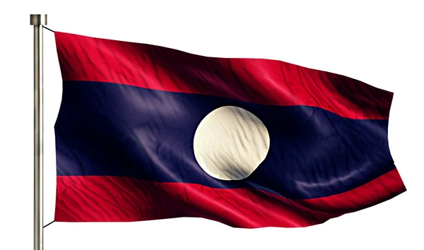 Nationale vlag van Laos — Stockfoto
