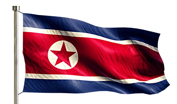 Bandeira nacional da Coreia do Norte — Fotografia de Stock