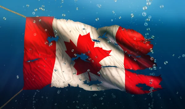 Le Canada sous l'eau Drapeau marin — Photo