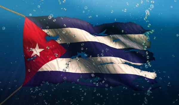 Пуерто-Ріко під прапором води — стокове фото