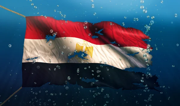 Egypte onder water zee vlag — Stockfoto