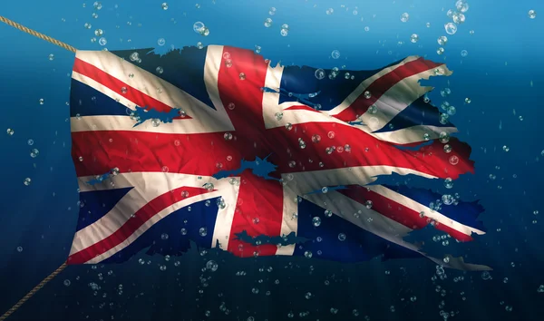 England Storbritannien under vatten flagg — Stockfoto