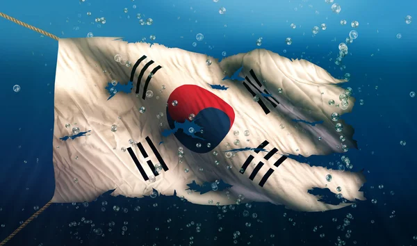 Corea del Sur bajo bandera del agua —  Fotos de Stock