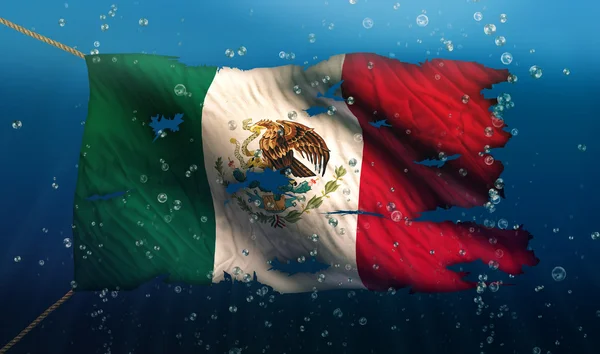 Mexico onder water zee vlag — Stockfoto