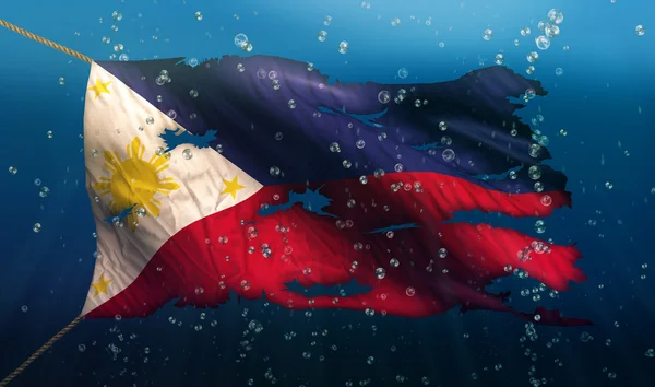 Filipinas bajo bandera del mar del agua —  Fotos de Stock