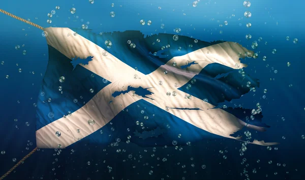 Schotland onder water zee vlag — Stockfoto