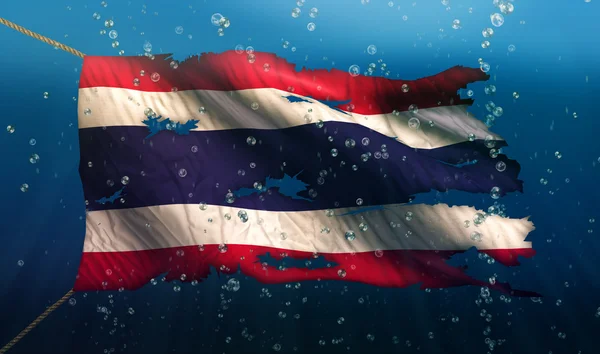 Thailand Under Water Sea Flag — Stock Photo, Image