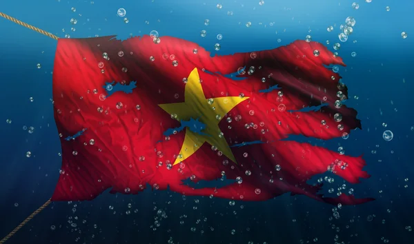 Vietnam unter Wasserflagge — Stockfoto