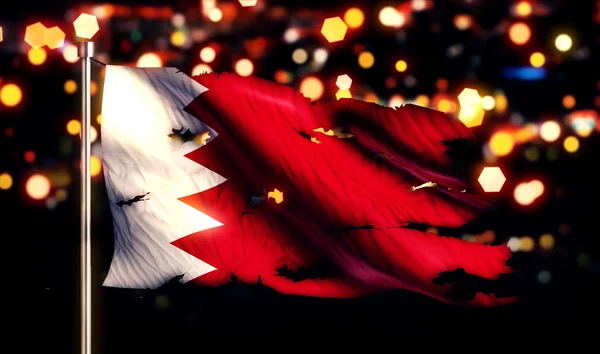 Bahrain National Flag — Stock Photo, Image