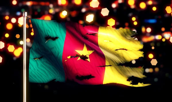 Kameruns Nationalflagge — Stockfoto