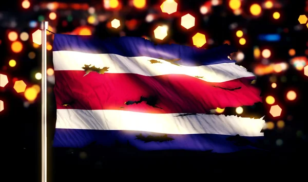 Costa Rica National Flag — Stock Photo, Image