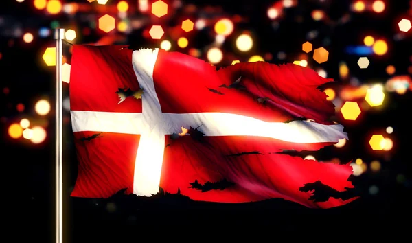 Denmark National Flag — Stock Photo, Image