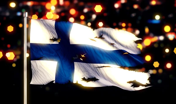 Národní vlajka Finska — Stock fotografie