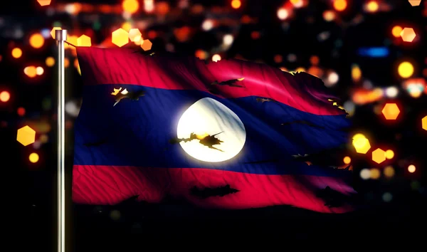 Laos National Flag — Stock Photo, Image