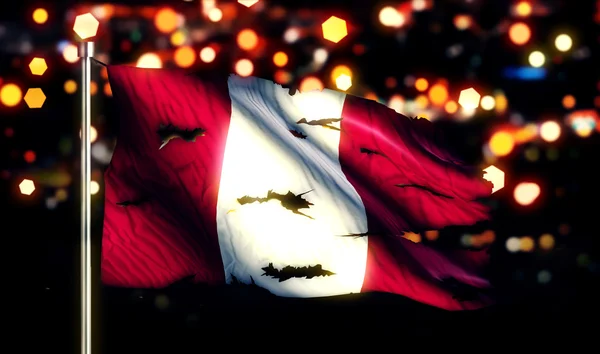 Peru National Flag — Stock Photo, Image