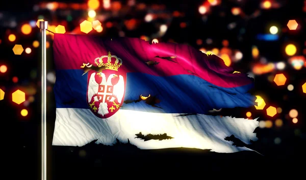 Serbia National Flag — Stock Photo, Image