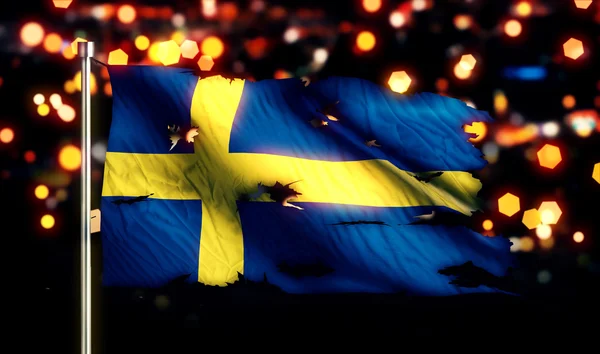 Bandeira nacional da Suécia — Fotografia de Stock