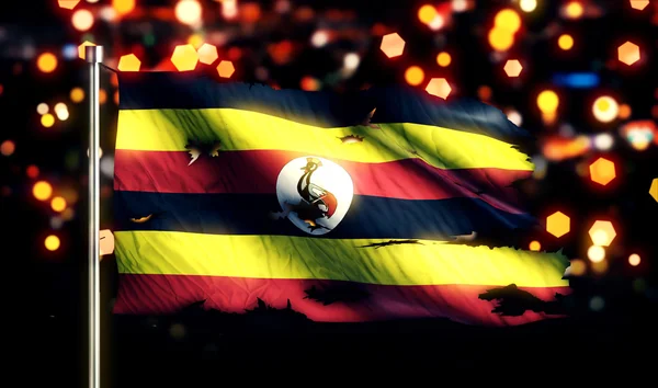 Uganda National Flag — Stock Photo, Image