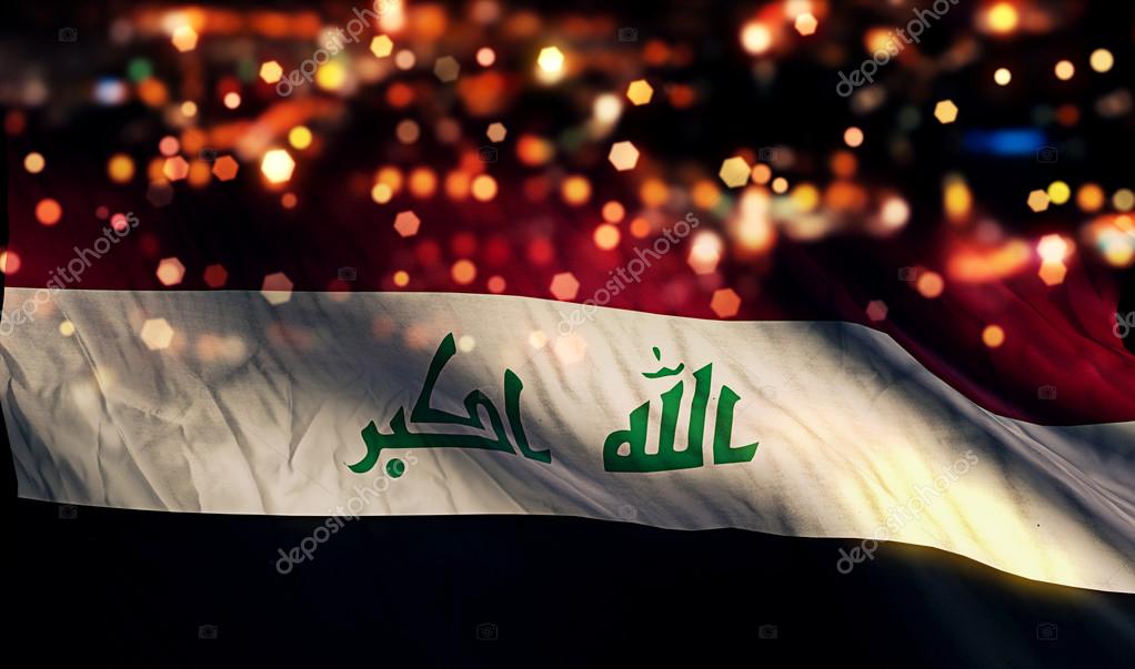 Iraq National Flag Light Night Bokeh Abstract Background Stock Photo by  ©natanaelginting 52505697