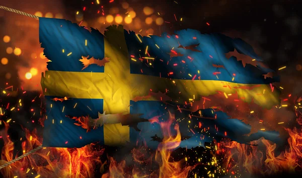 Швеция жжет огни, раздувая войну 3D — стоковое фото