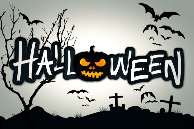 Cadılar Bayramı siyah kabak gece mezarlık