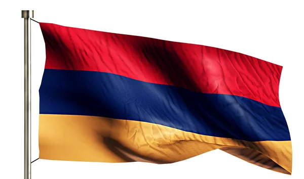 Armenia Bandera Nacional Aislado 3D Fondo Blanco — Foto de Stock