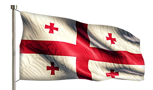 Georgia National Flag Isolated 3D White Background — Stock Photo, Image