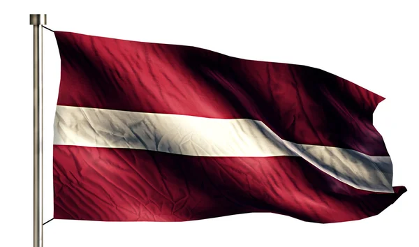 Latvia National Flag Isolated 3D White Background — Stock Photo, Image