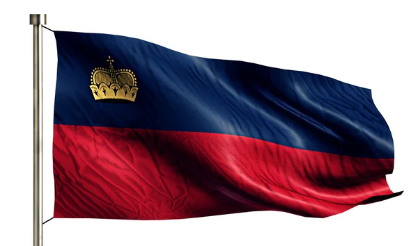 Liechtenstein nationalflagge isoliert 3d weißer hintergrund — Stockfoto