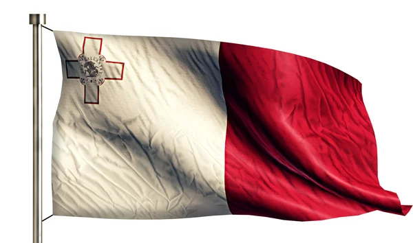 Malta National Flag Isolated 3D White Background — Stock Photo, Image