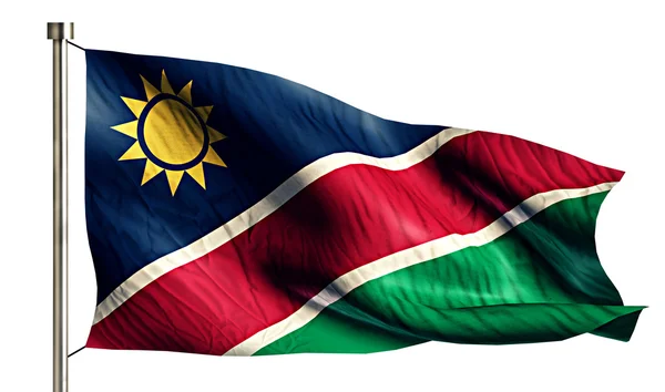 Namibia nationale flagge isoliert 3d weißer hintergrund — Stockfoto