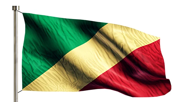 Congo National Flag Isolated 3D White Background — Stock Photo, Image