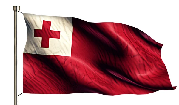 Tonga National Flag Isolated 3D White Background — Stock Photo, Image