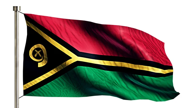 Vanuatu Bandera Nacional Aislado 3D Fondo Blanco — Foto de Stock