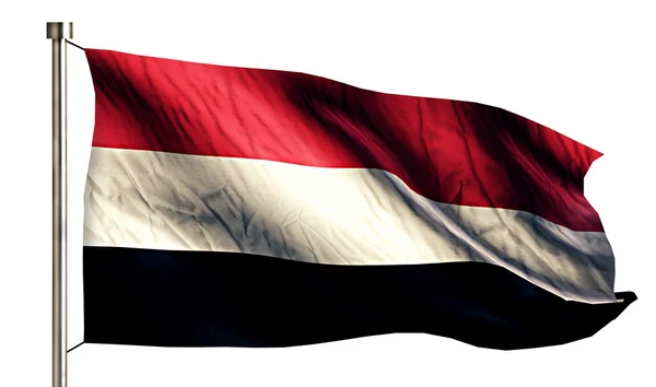 Yemen National Flag Isolated 3D White Background — Stock Photo, Image