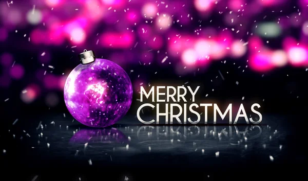 Tosca Silver Merry Christmas Bokeh Beautiful 3D Background — Stock Photo, Image