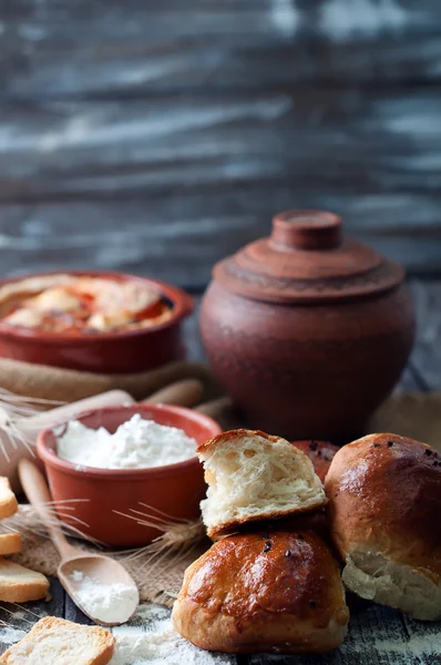 Ingredientes para pan casero —  Fotos de Stock