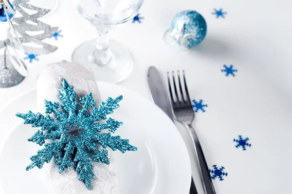 Christmas table setting — Stock Photo, Image