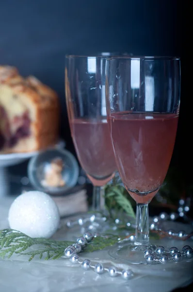 Red champagne glass — Stock Photo, Image