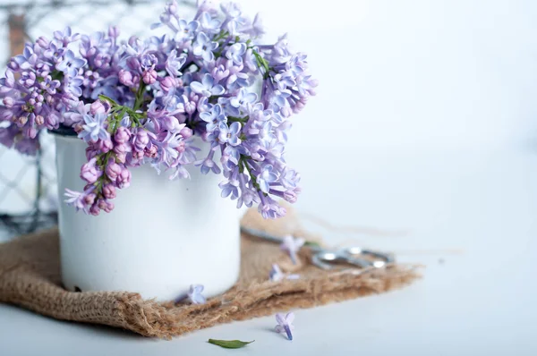 Bouquet di fiori di primavera lilla viola — Foto Stock