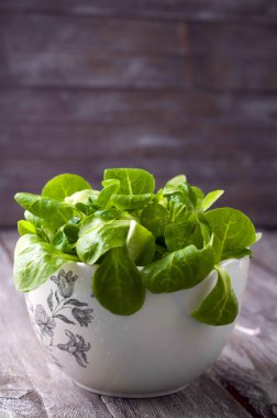 Ispanaklı taze yeşil salata