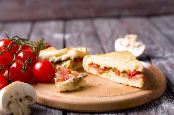 Tradizionale torta quiche francese w — Foto Stock