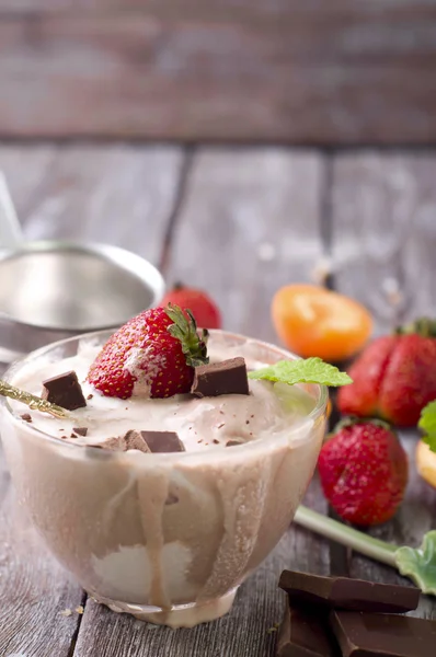 Helado de café en un vaso — Foto de Stock