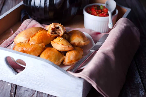 Homemade Stuffed Empanadas — Stock Photo, Image