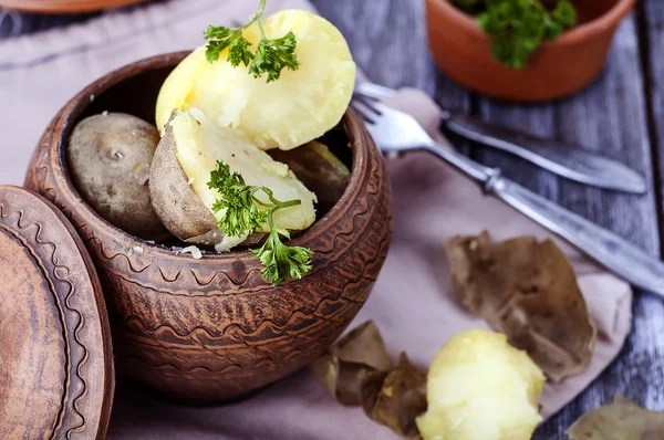 Ukrainian national dish is baked potatoes — Stock Photo, Image